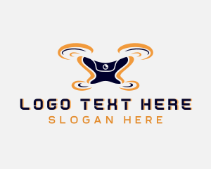 Gadget - Drone Surveillance Quadcopter logo design