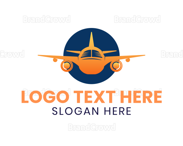 Gradient Airplane Transportation Logo