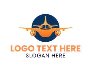 Airplane - Gradient Airplane Transportation logo design