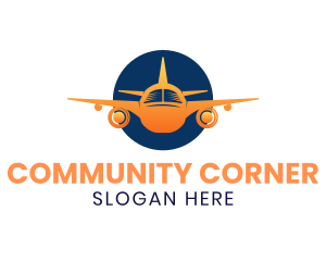 Local - Gradient Airplane Transportation logo design