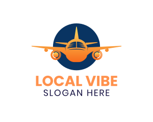 Gradient Airplane Transportation logo design