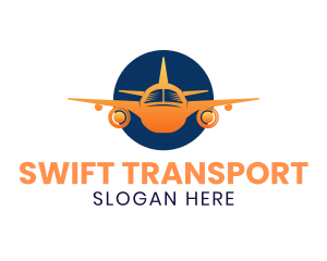 Gradient Airplane Transportation logo design