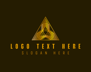 Bank - Luxury Pyramid Triangle logo design