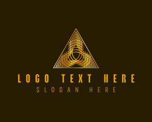 Banking - Luxury Pyramid Triangle logo design