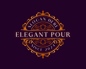 Elegant Ornamental Crest logo design