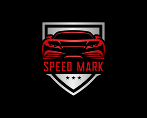 Sports Car Racing Shield logo design