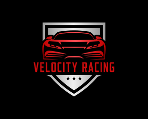 Sports Car Racing Shield logo design