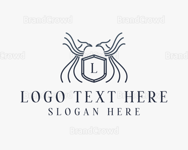 Elegant Eagle Shield Logo
