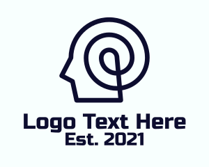 Psychosocial - Spiral Head Mental Health logo design