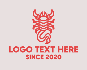 Warning Sign - Scorpion Venomous Sting logo design