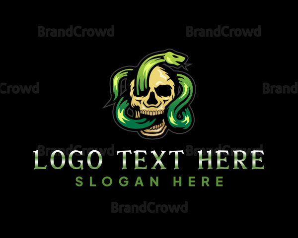 Poisonous Snake Skull Logo