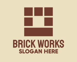 Brick - Brown Brick Wall logo design