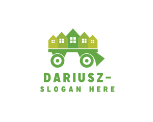 House - Moving Truck Wagon logo design