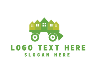 Green House - Moving Truck Wagon logo design
