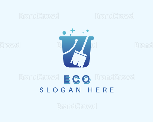 Cleaning Broom Bucket Logo