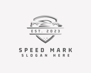 Sports Car Racing Shield logo design