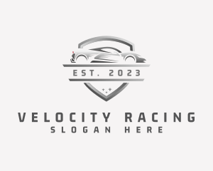 Sports Car Racing Shield logo design