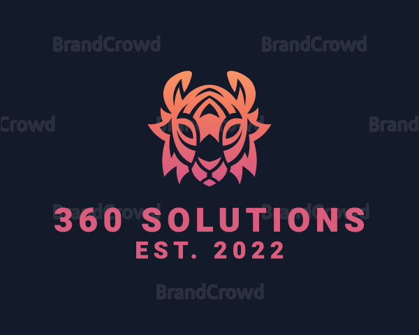 Gradient Tribal Tiger Logo