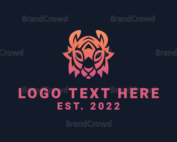 Gradient Tribal Tiger Logo