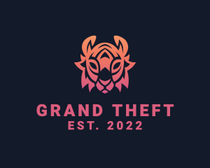 Ocelot - Gradient Tribal Tiger logo design