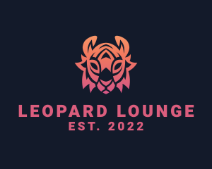Leopard - Gradient Tribal Tiger logo design
