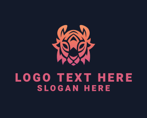 Gradient Tribal Tiger Logo