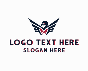 League - Eagle Flight Letter M logo design