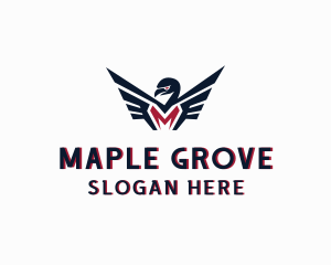 Eagle Flight Letter M logo design