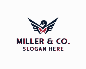 Eagle Flight Letter M logo design