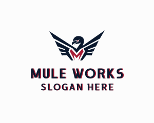 Eagle Flight Letter M logo design