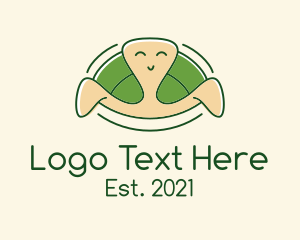 Tortoise - Happy Turtle Mascot logo design