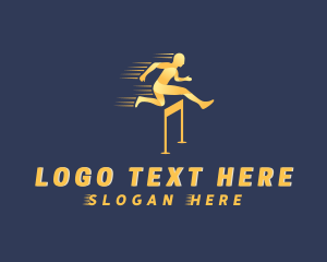 League - Hurdle Sports Athlete logo design
