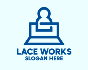 Online Work Laptop logo design