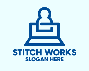 Online Work Laptop logo design