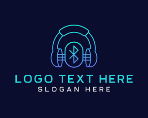 Bluetooth - Bluetooth Music Headphones logo design