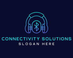 Wireless - Bluetooth Music Headphones logo design