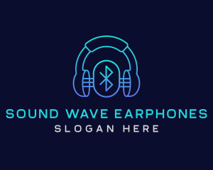 Earphones - Bluetooth Music Headphones logo design