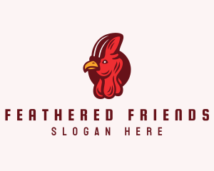 Fowl - Rooster Turkey Head logo design