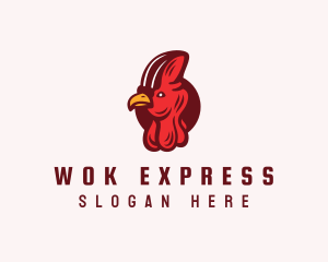 Rooster Turkey Head logo design