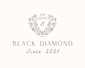 Diamond Flower Wreath logo design