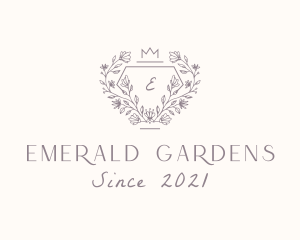 Diamond Flower Wreath logo design