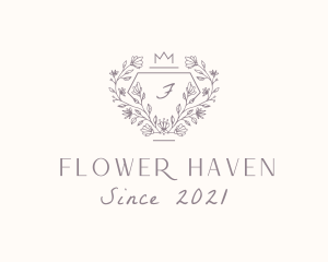 Diamond Flower Wreath logo design