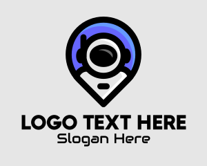 Location - Space Astronaut Tech logo design