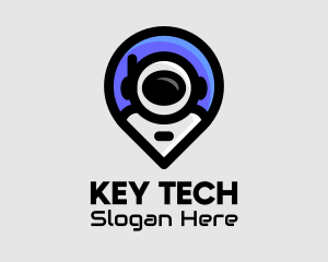 Space Astronaut Tech logo design