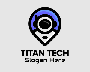 Space Astronaut Tech logo design