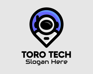 Space Astronaut Tech logo design