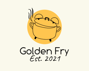 Frying - Kitchen Pot Alarm logo design