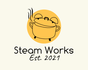 Steam - Kitchen Pot Alarm logo design
