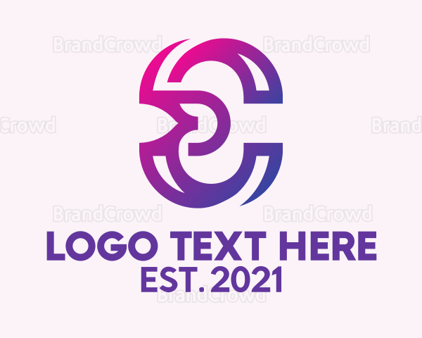 Modern Gradient Number 3 Logo