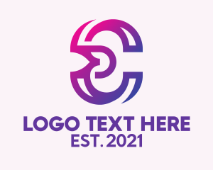 Technology - Modern Gradient Number 3 logo design